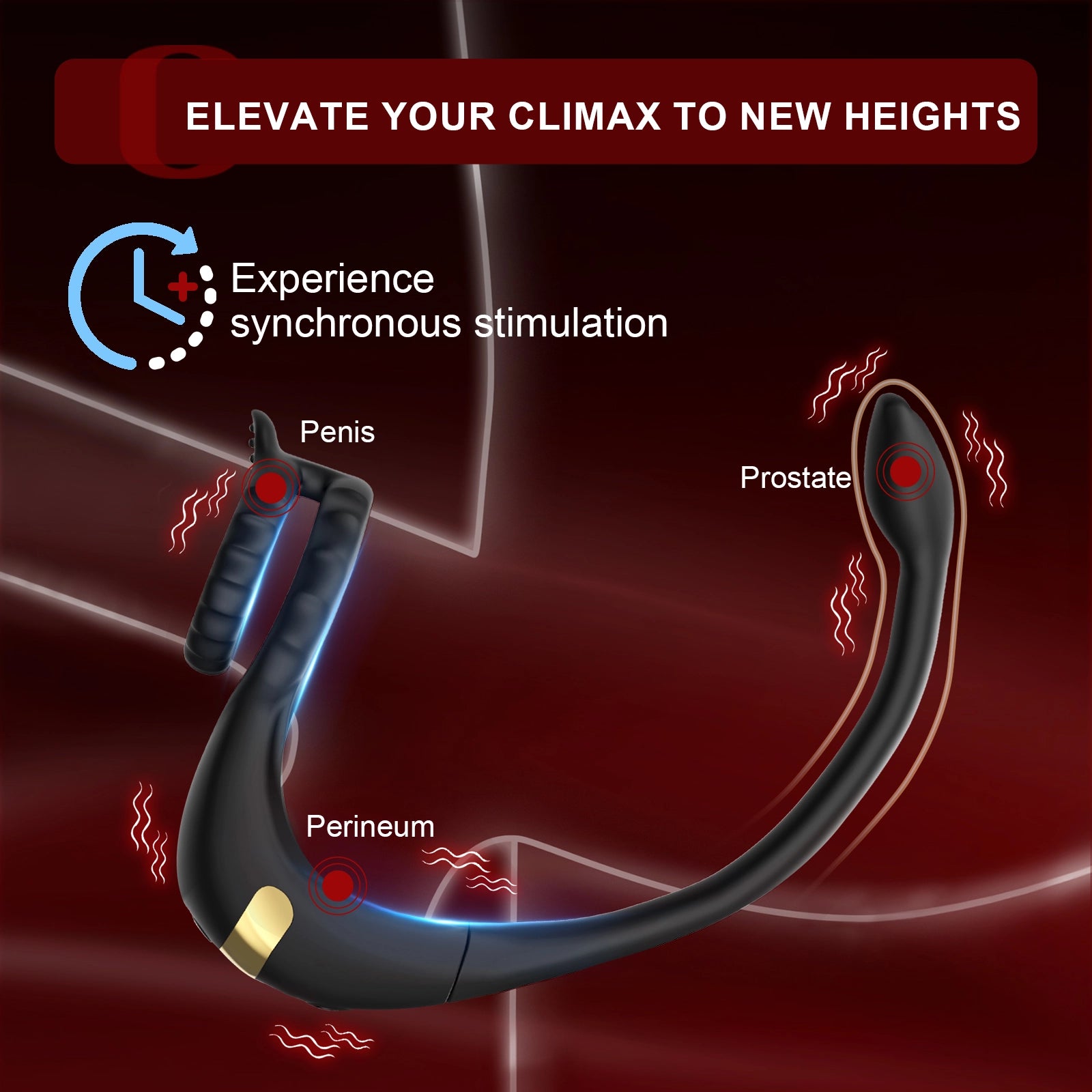 Prostate Massager & Anal Sex Toy for Penis &Taint Stimulation