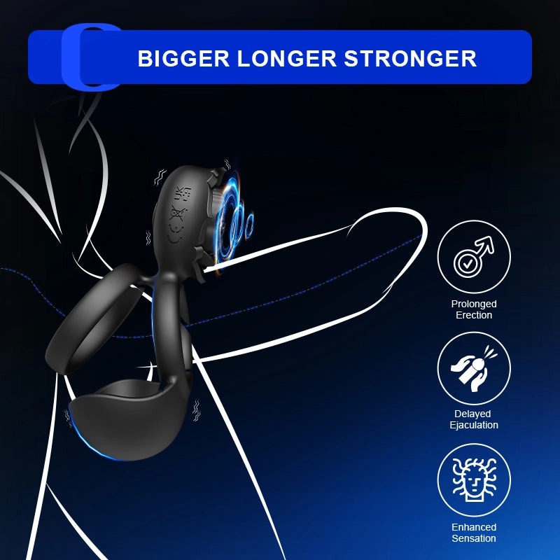 3 in 1 Cock Ring for Penis Testicle & Clitoral Stimulation