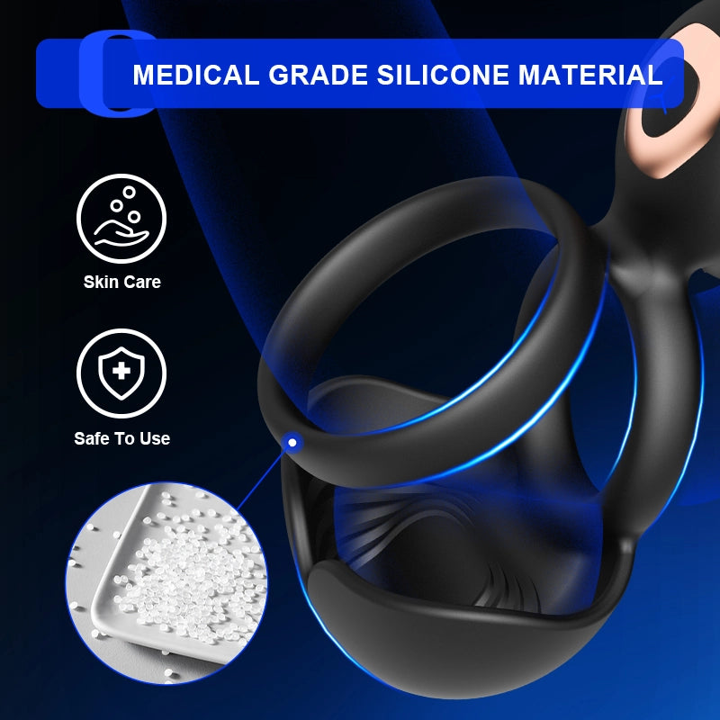3 in 1 Cock Ring for Penis Testicle & Clitoral Stimulation