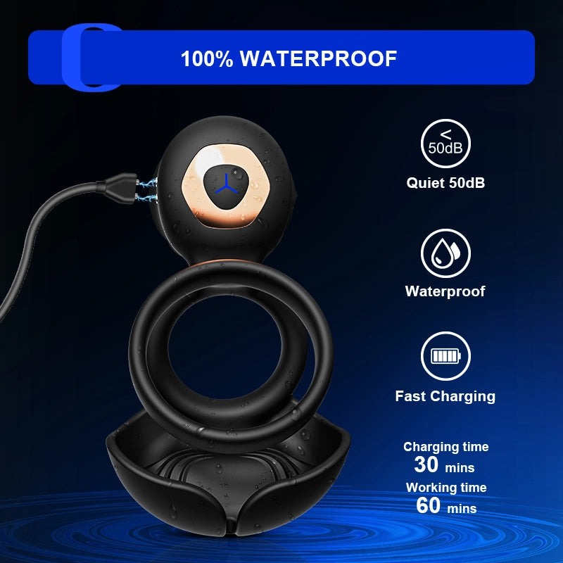 3 in 1 Cock Ring for Penis Testicle & Clitoral Stimulation