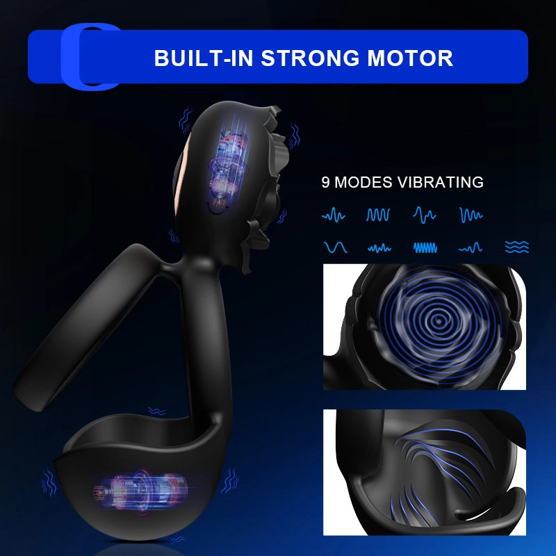 3 in 1 Cock Ring for Penis Testicle & Clitoral Stimulation