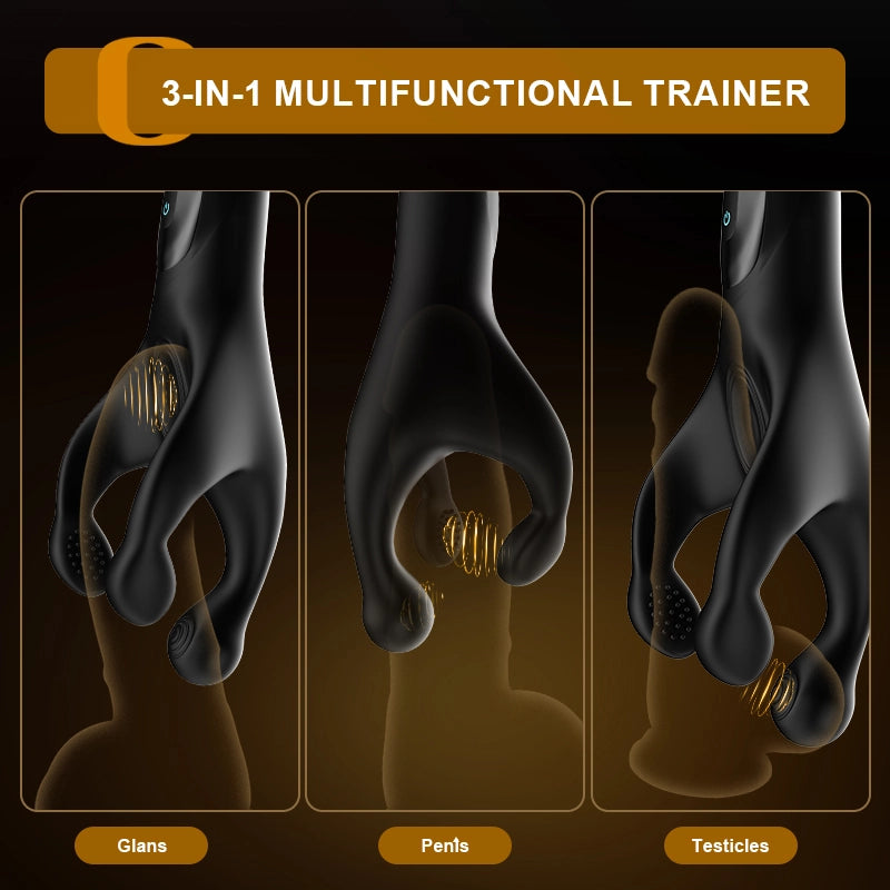 Glans Trainer 10 Frequency Flapping & Vibrating Portable Masturbator
