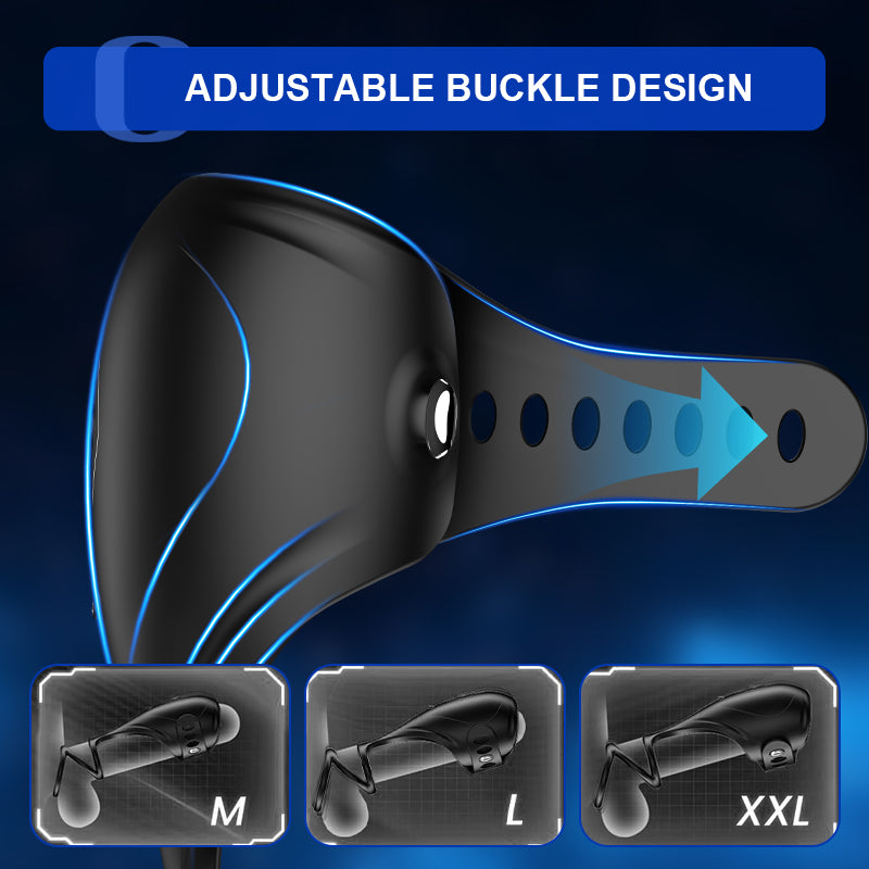 Glans Trainer with App Control 9 Vibration Modes & Adjustable Flexible Penis Ring