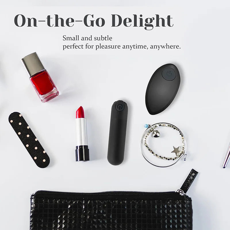 Mini Bullet Vibrator 10 Vibration Wireless Remote Control