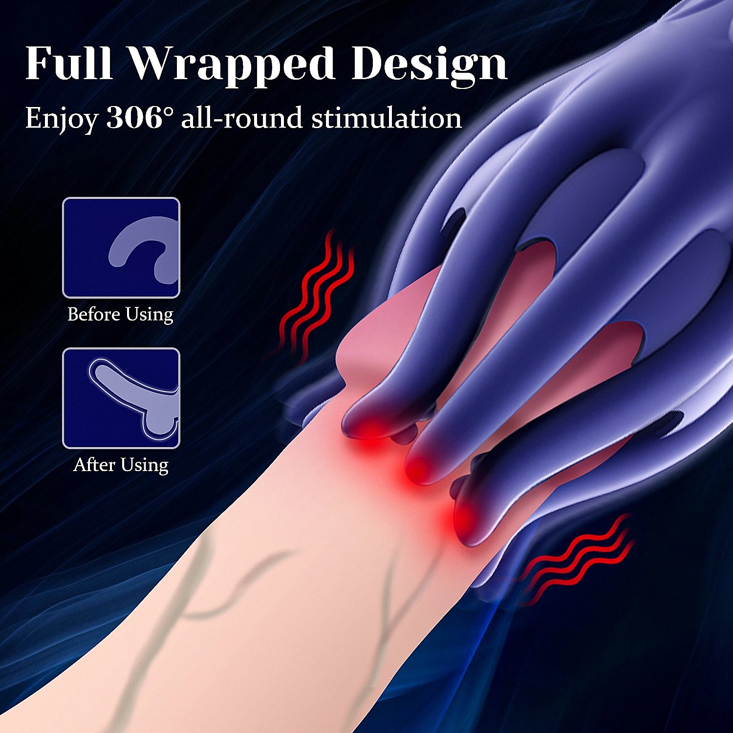 Glans Trainer with 10 Vibration Modes Squid Tentacle Design Stimulator