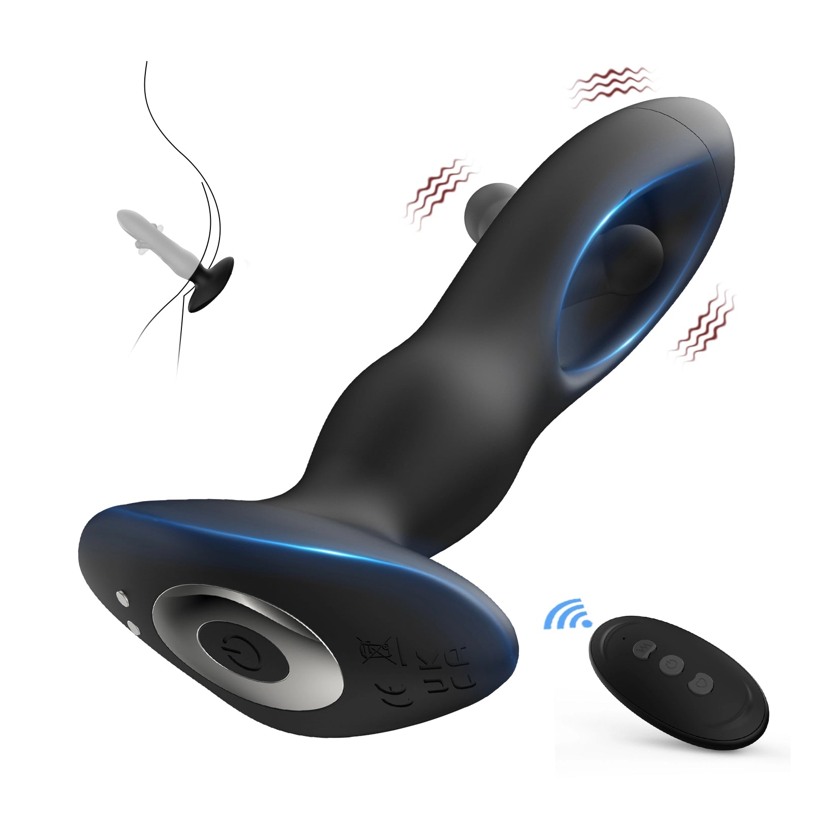 10-Mode Flapping & Vibrating Prostate Massager with Remote Control