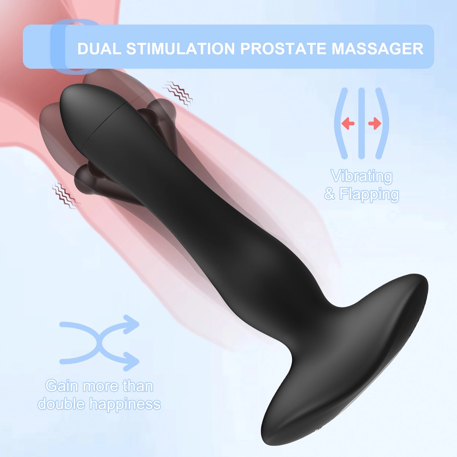 10-Mode Flapping & Vibrating Prostate Massager with Remote Control