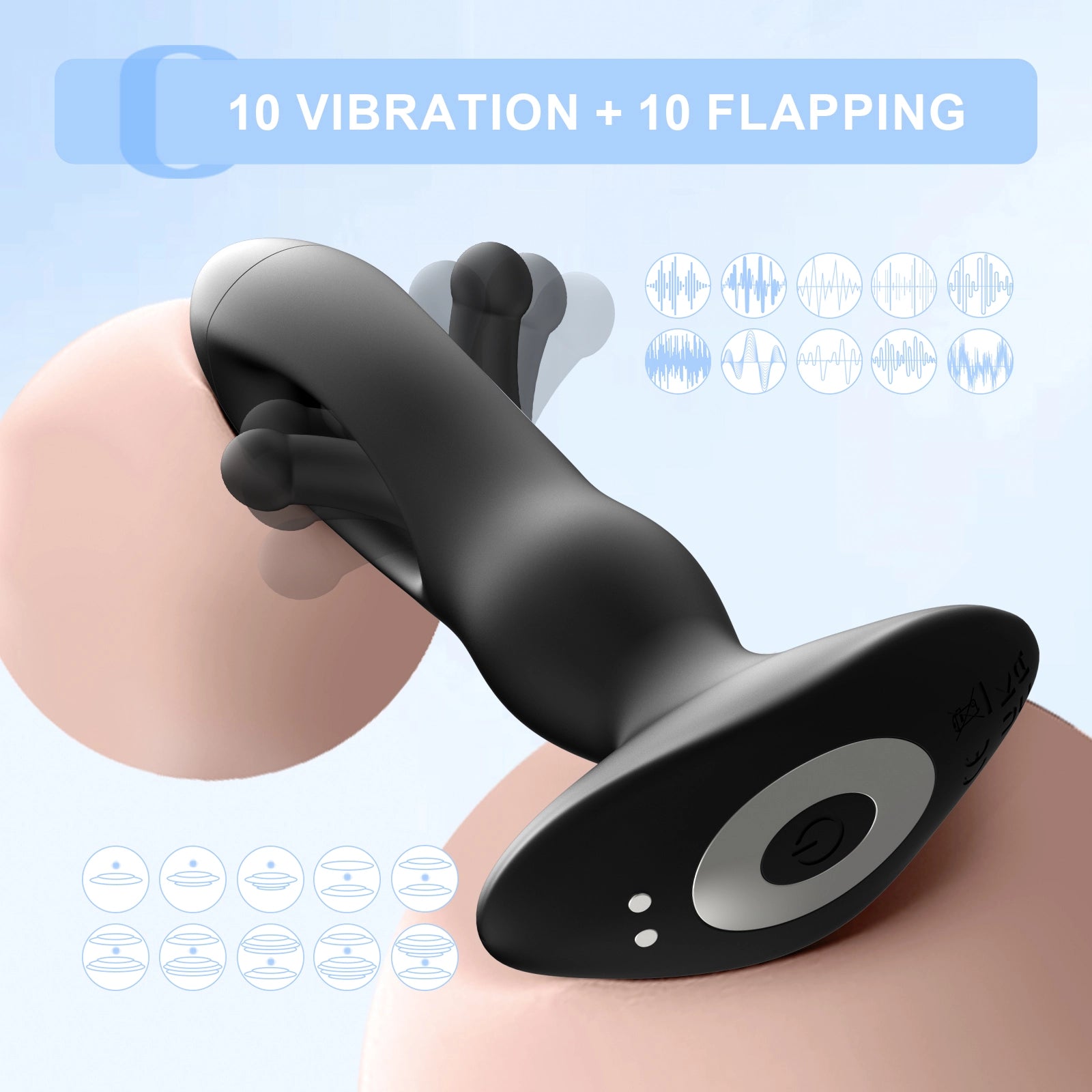 10-Mode Flapping & Vibrating Prostate Massager with Remote Control