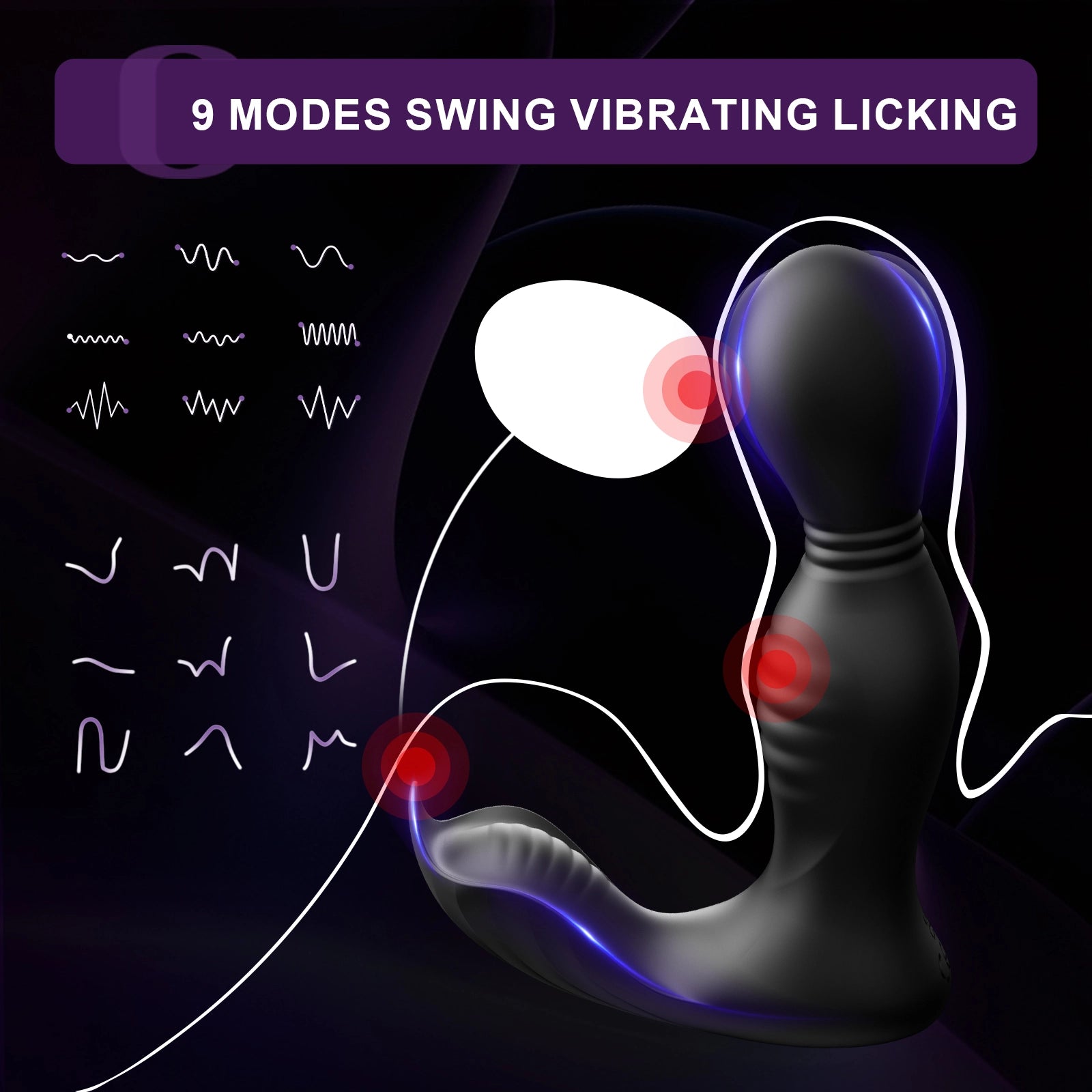 9-Mode Swinging & Licking Prostate Massager with App & Remote Control