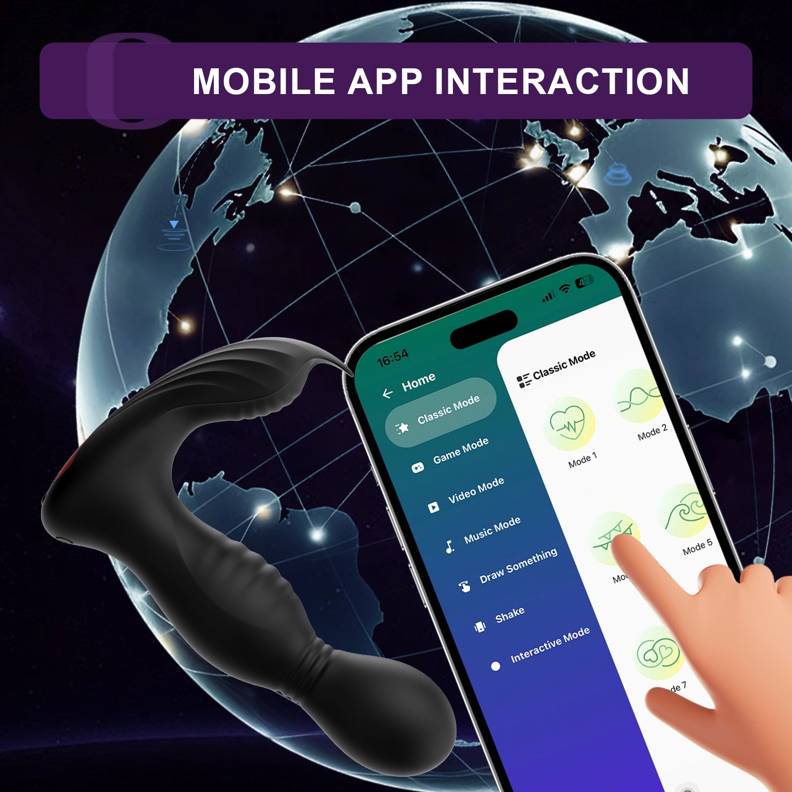 9-Mode Swinging & Licking Prostate Massager with App & Remote Control