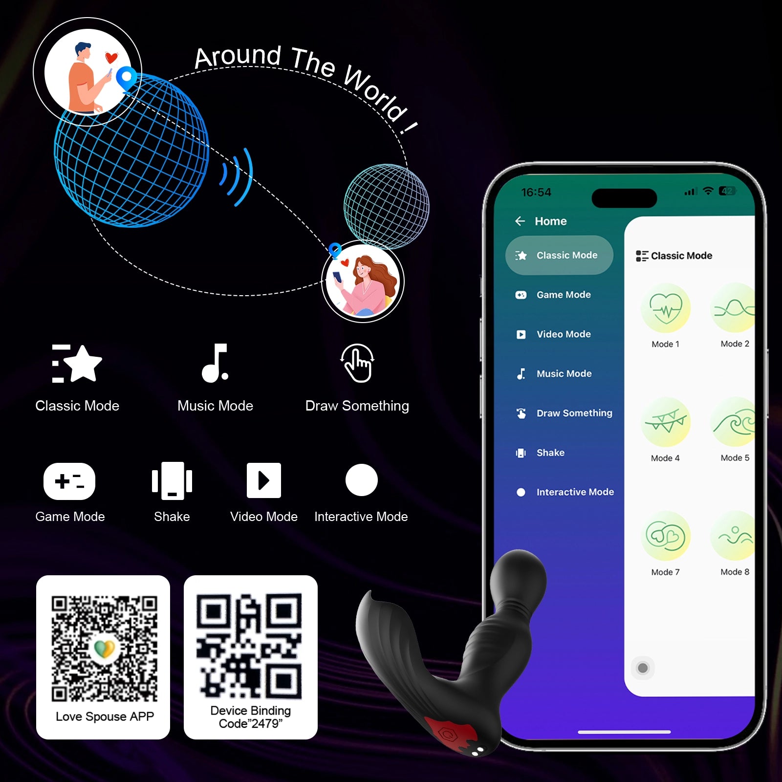 9-Mode Swinging & Licking Prostate Massager with App & Remote Control