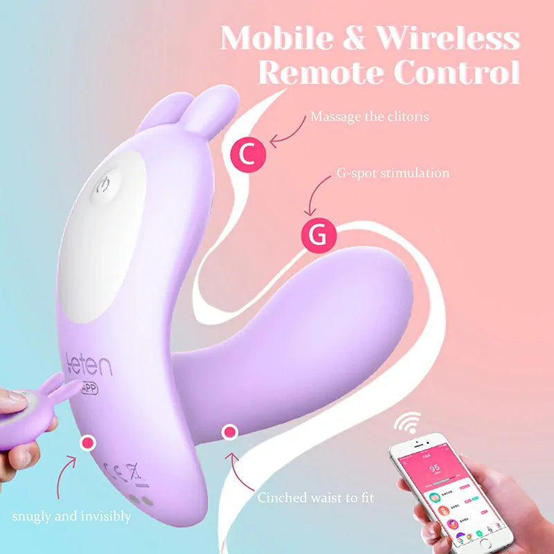Leten Remote Vibrator 3 Speeds 7 Vibration Wearable