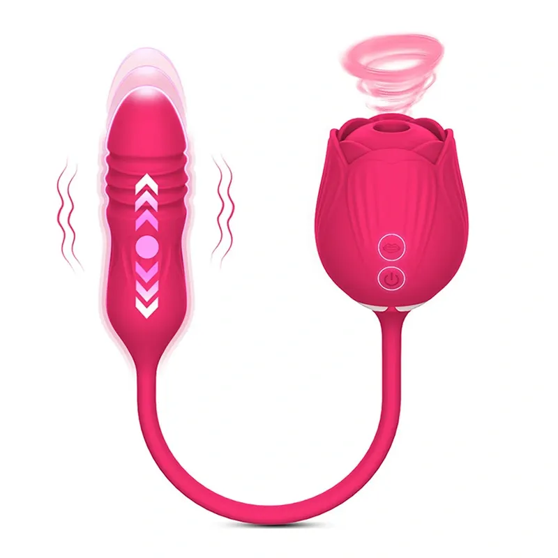 2 in 1 Floral Fantasy Clitoral Suction Rose Vibrator 2 in 1 Floral Fantasy Clitoral Suction Rose Vibrator
