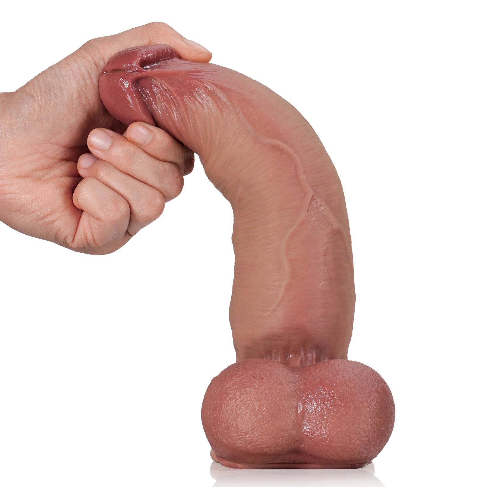 9.2" Soft Sliding Skin Dildo With Moving Balls