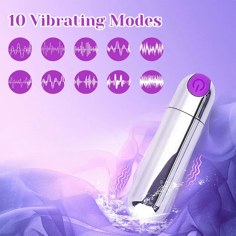 Silver Bullet Vibrator 10 Modes Vibration
