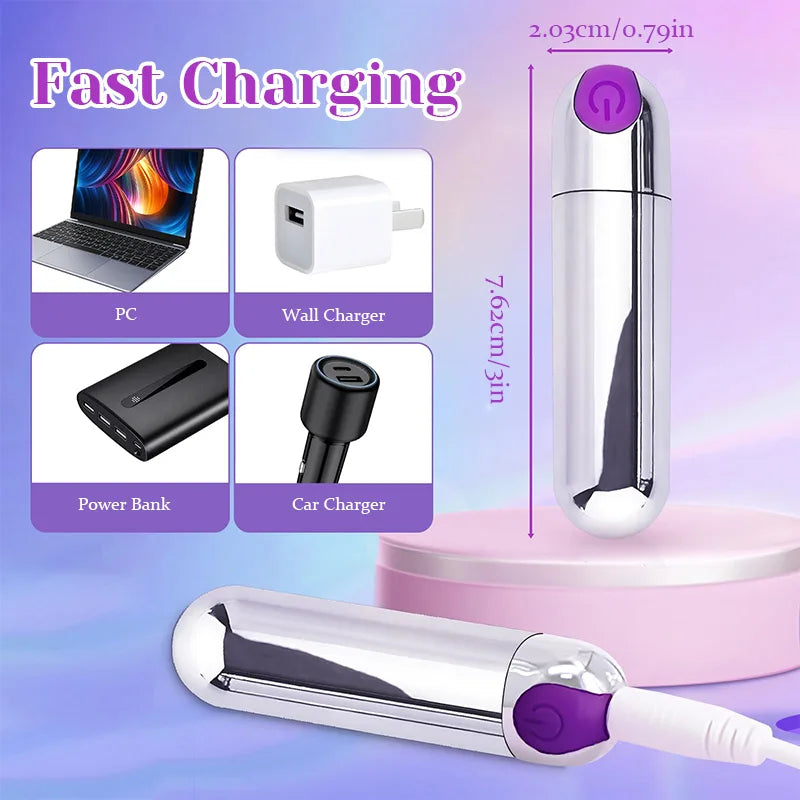Silver Bullet Vibrator 10 Modes Vibration