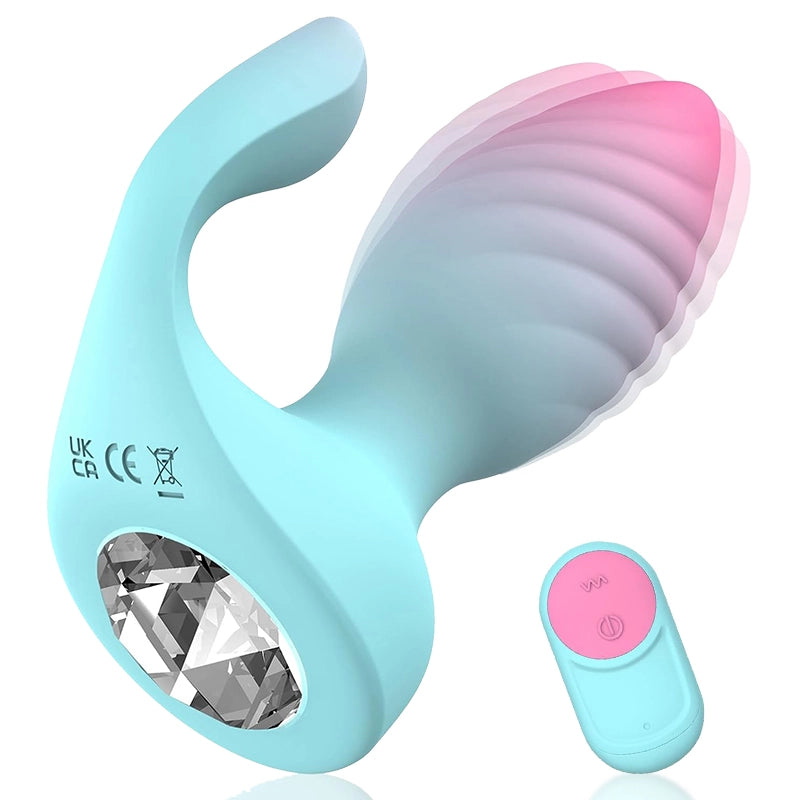 2 In 1 Butt Plug 10 Vibration Remote Control Anal Clitoris Stimulator