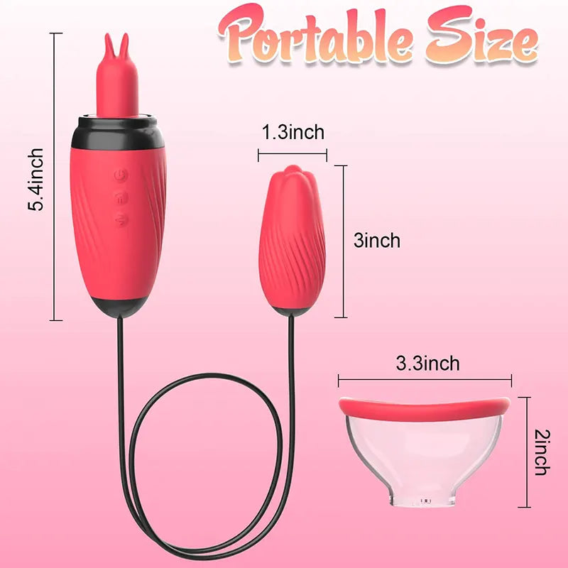 6 Sucking & 10 Licking Vibrating Modes Nipple Sucker Toys