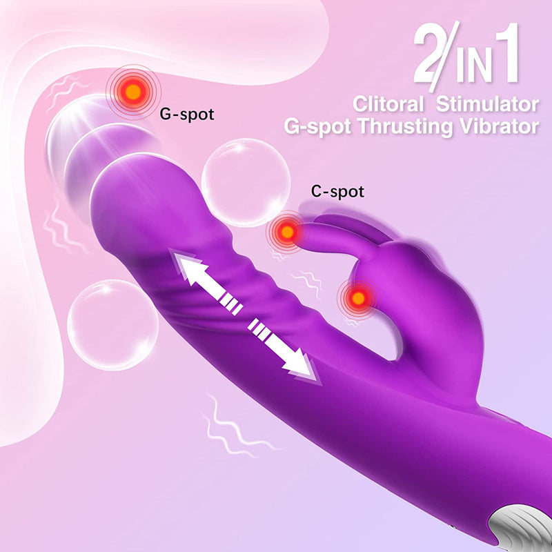 11 Vibration & 3 Thrusting Modes Rotate Rabbit Vibrators
