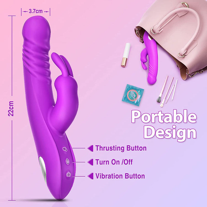 11 Vibration & 3 Thrusting Modes Rotate Rabbit Vibrators