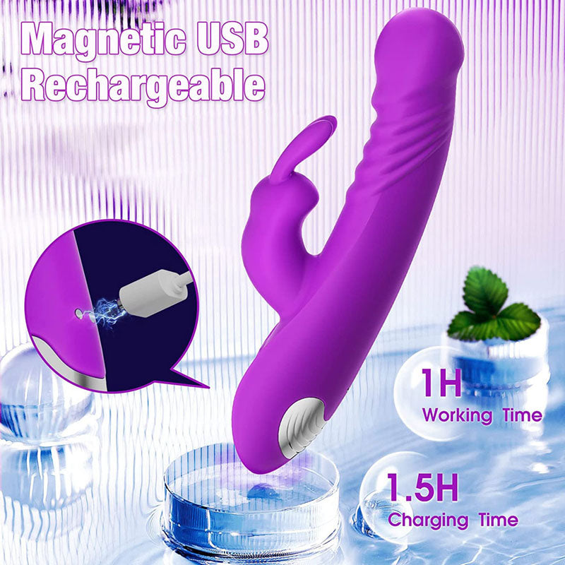 11 Vibration & 3 Thrusting Modes Rotate Rabbit Vibrators