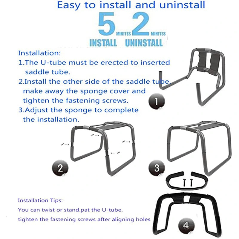 High Strength Stainless Steel Sex Seat With Handle