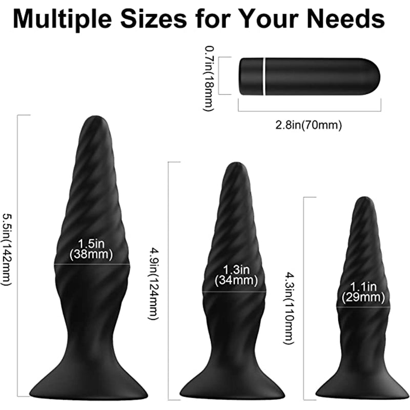 Vibrating Anal Training Plugs Kit