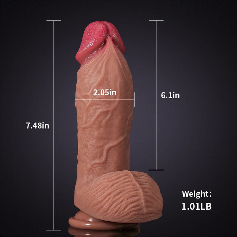 6.89-8.46Inch Ultra Realistic Silicone Thick Shaft Dildo