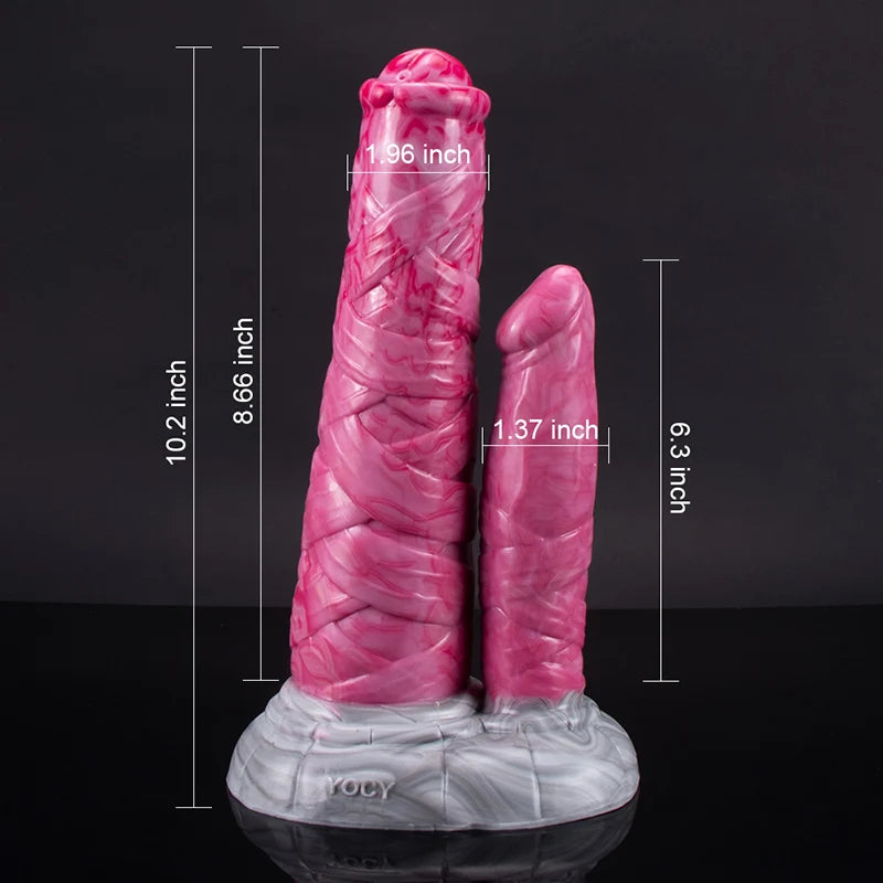 10.03Inch Lifelike Double-Headed Silicone Horse Dildos