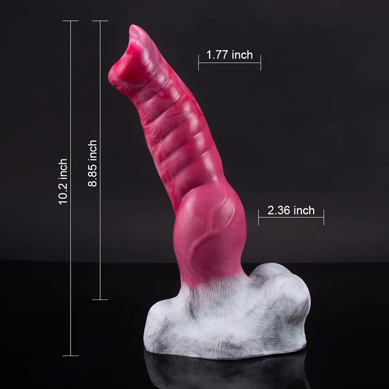 10.23Inch Soft Silicone Dog Dick Dildo