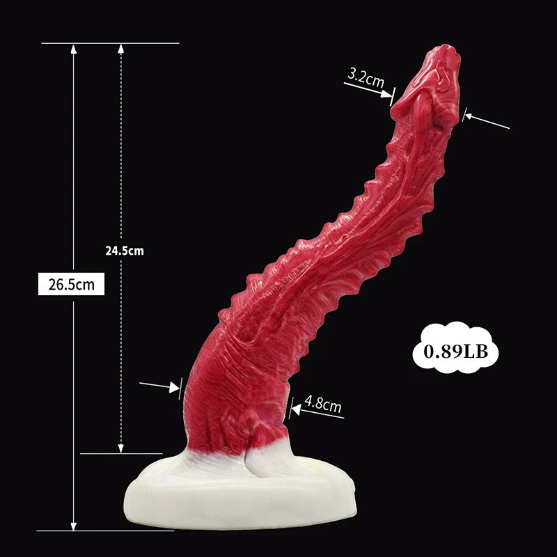 10.4Inch Lifelike Curved Silicone Monster Dildo