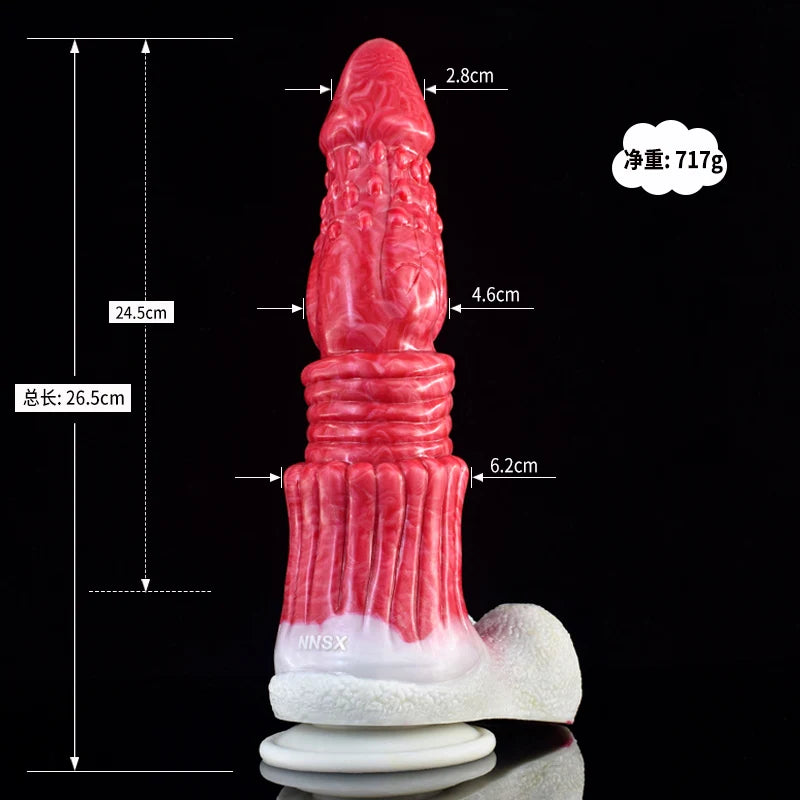 10.4Inch Silicone Dragon Dildo with Realistic Testicles