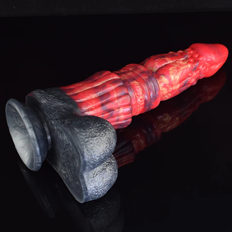 10.4Inch Silicone Dragon Dildo with Realistic Testicles