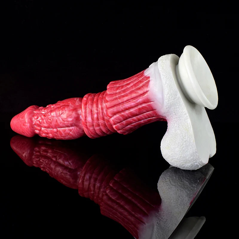 10.4Inch Silicone Dragon Dildo with Realistic Testicles