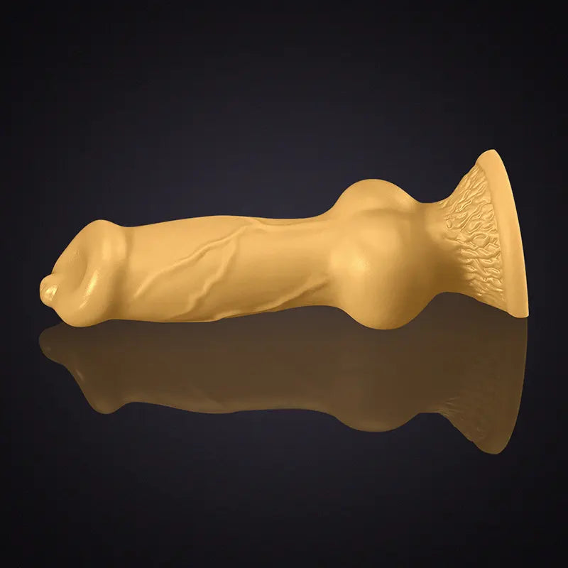 10.62Inch Brown Silicone Big Knot Dog Dildo