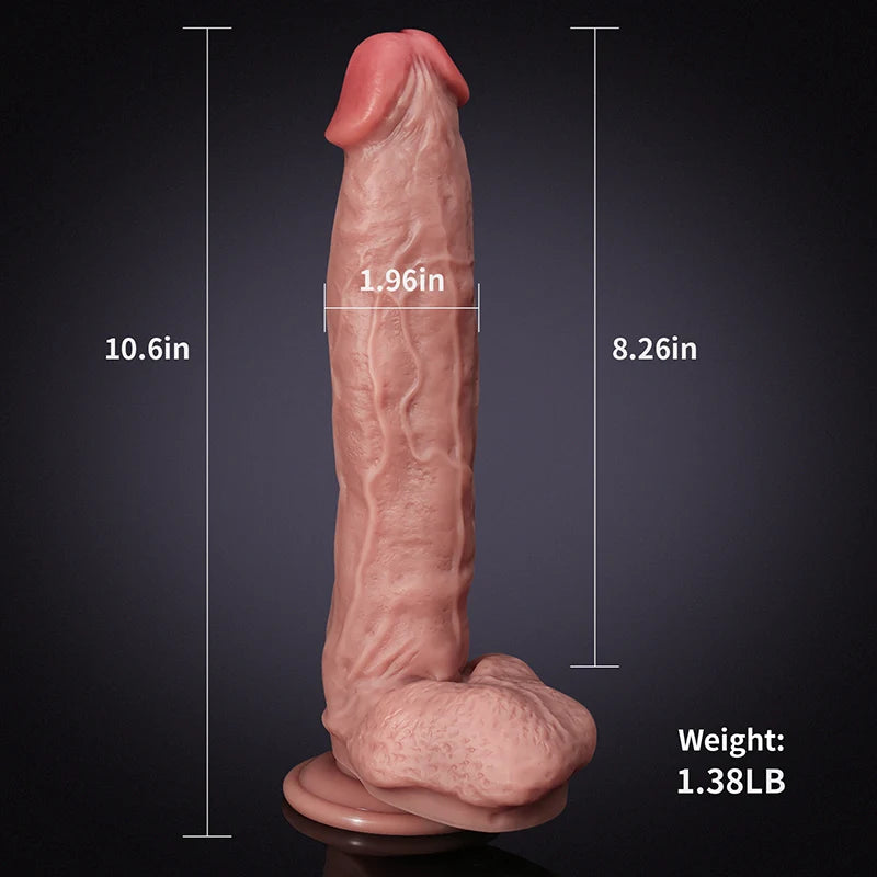 10.6Inch Ultra Realistic Big Silicone Dildo