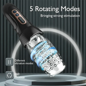 10 Vibration & 5 Rotation Modes Best Blowjob Simulator