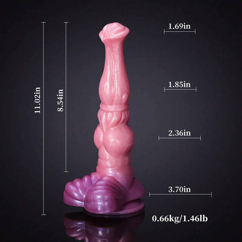 11.02Inch Lifelike Pink Silicone Horse Dildo