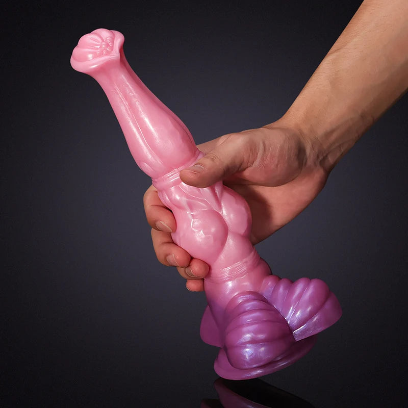 11.02Inch Lifelike Pink Silicone Horse Dildo