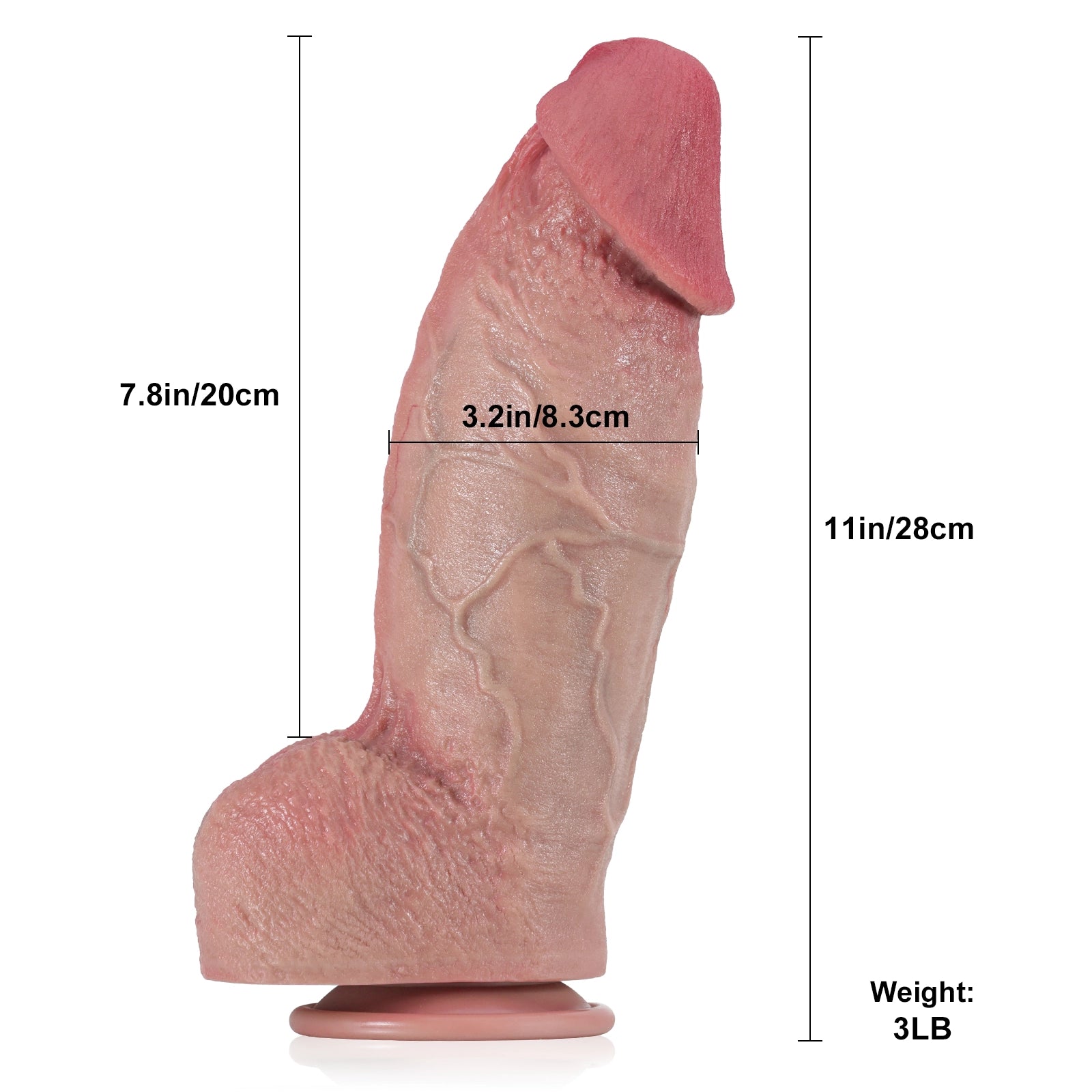 11" Extra Realistic Huge Thick Dildo