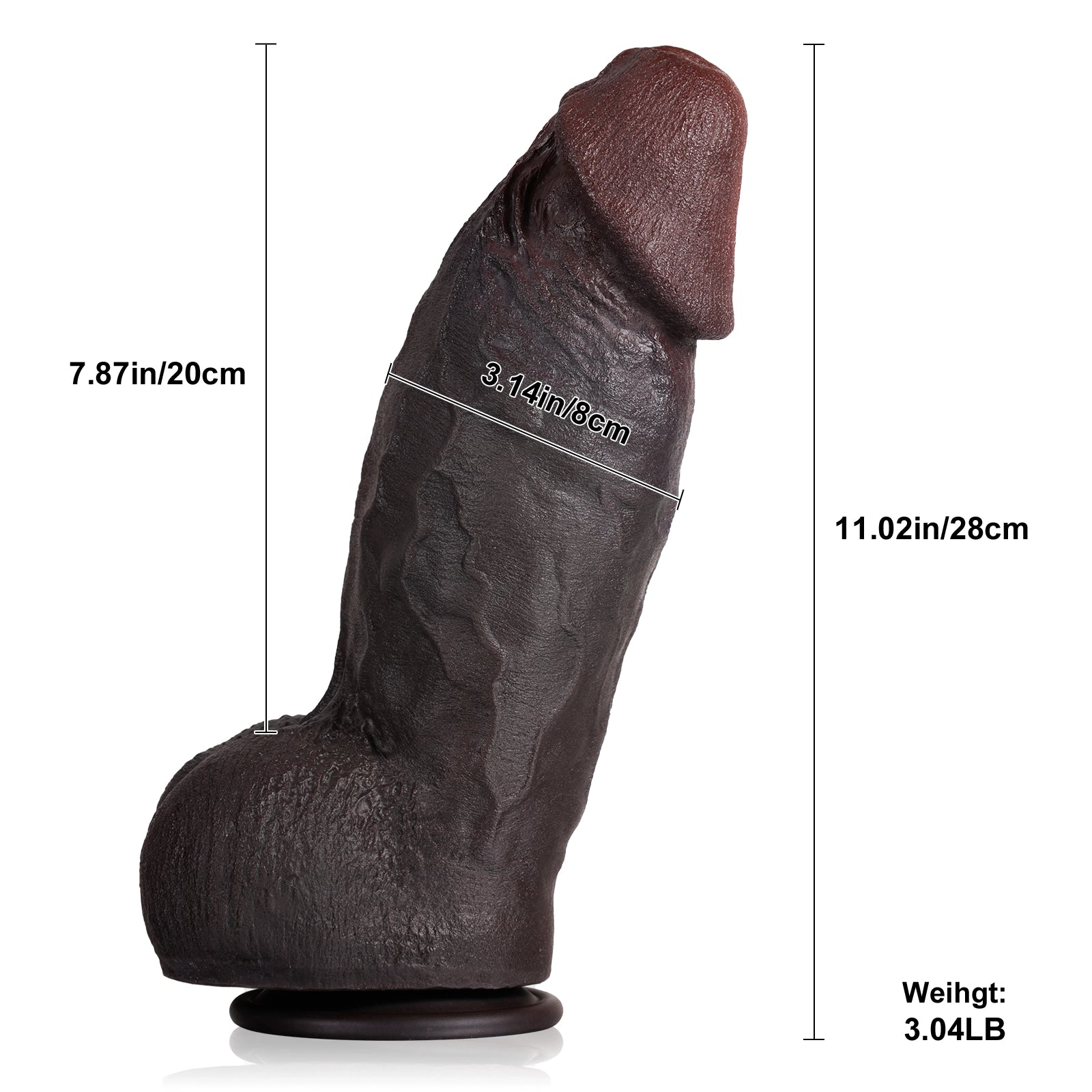 11" Extra Realistic Huge Thick Dildo