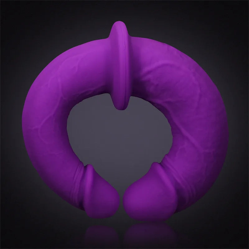 12Inch Ultra-Realistic Purple Silicone Double-Ended Dildo