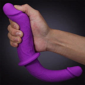 12Inch Ultra-Realistic Purple Silicone Double-Ended Dildo