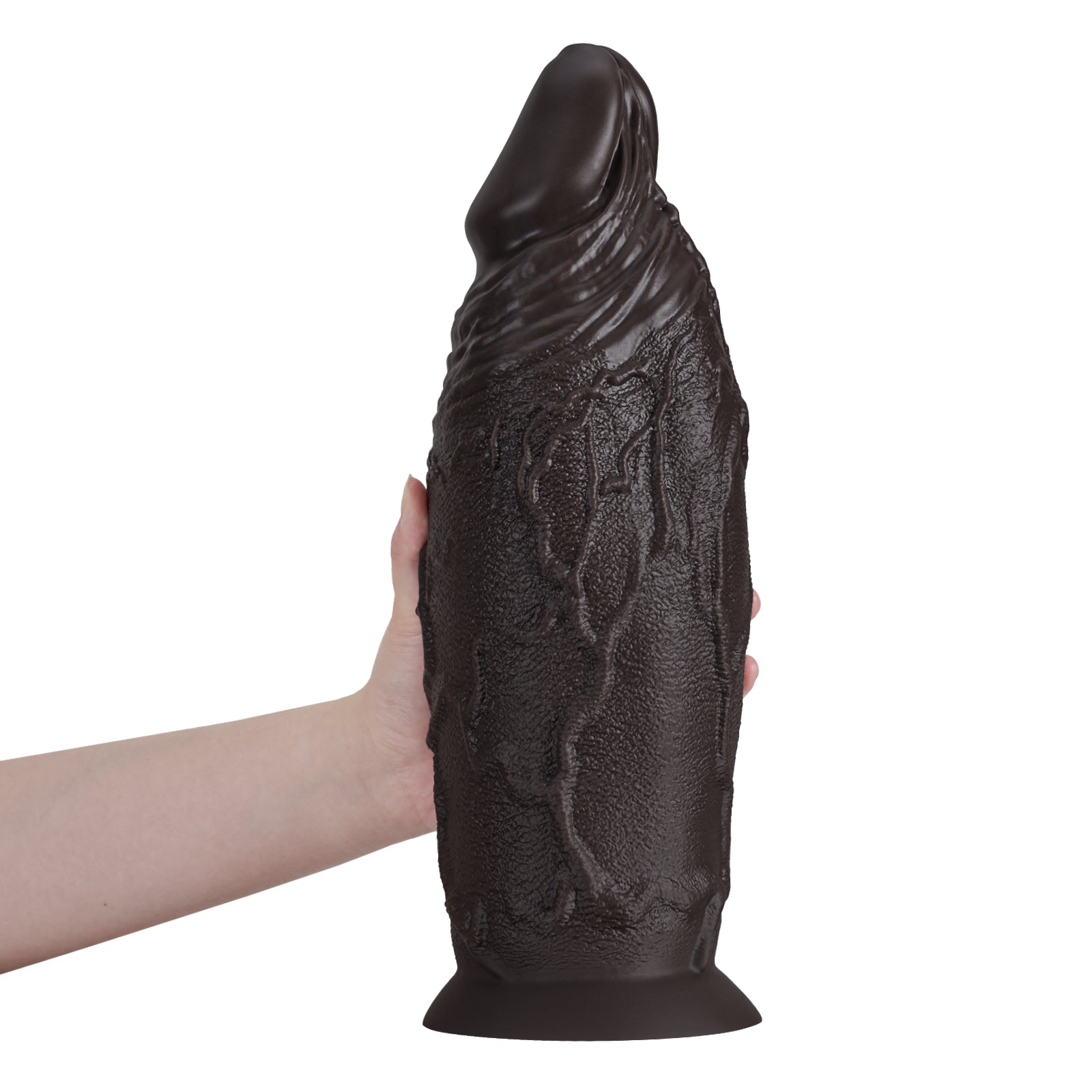 14.76" Huge Fat Black Anal Dildo