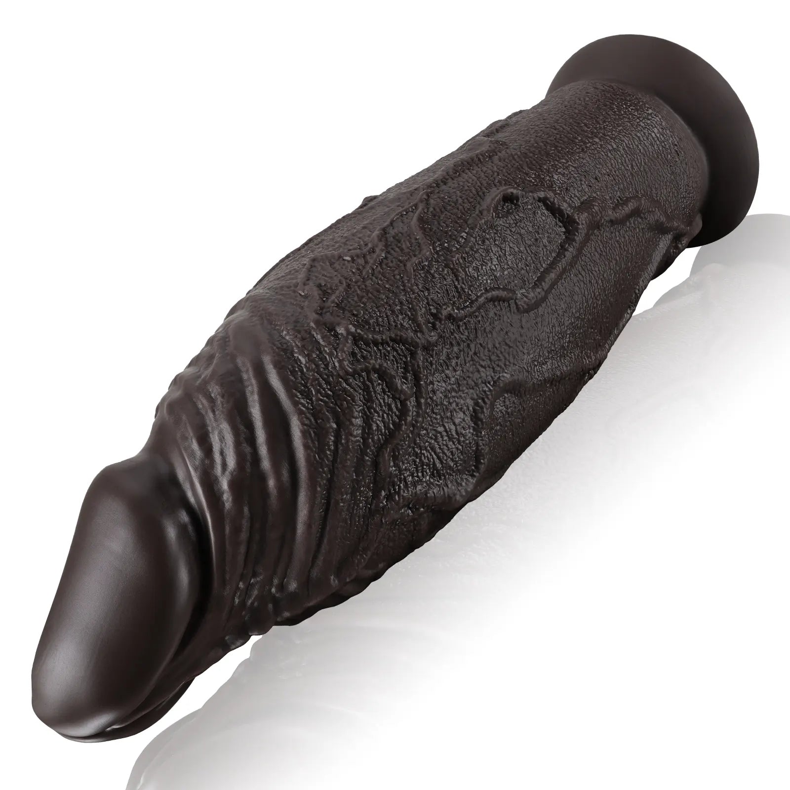 14.76" Huge Fat Black Anal Dildo