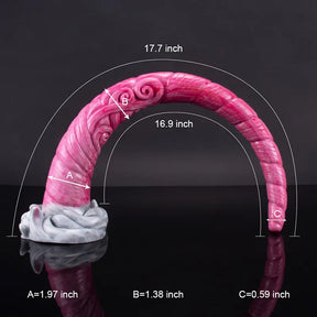 17.7Inch Extra Long Spiral Shaft Silicone Monster Dildo