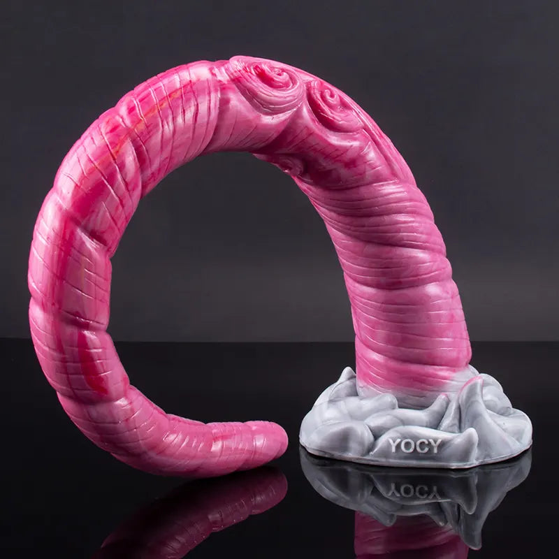 17.7Inch Extra Long Spiral Shaft Silicone Monster Dildo