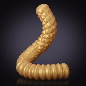 18.1Inch Extra Strong Texture Gold Liquid Silicone Double Sided Dildo
