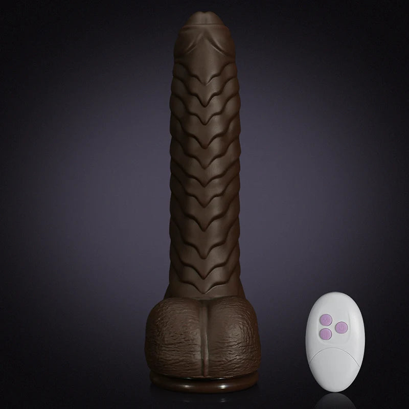 8.7Inch 3 Telescopic Modes Wireless Remote Control Heating Vibration Silicone Dildo