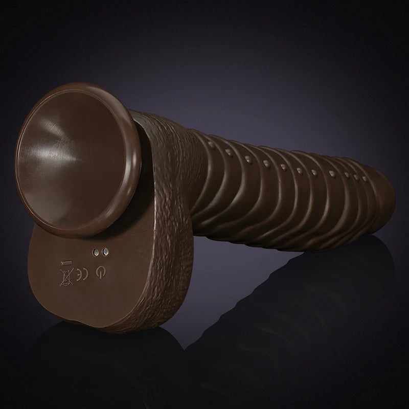 8.7Inch 3 Telescopic Modes Wireless Remote Control Heating Vibration Silicone Dildo